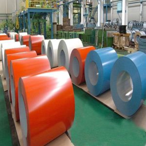 Chinese steel sourcing specialist comparing PPGI and PPGL coils at a Camasteel partner mill