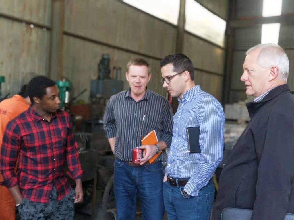 Camasteel customer visiting steel manufacturing factory in China for quality inspection